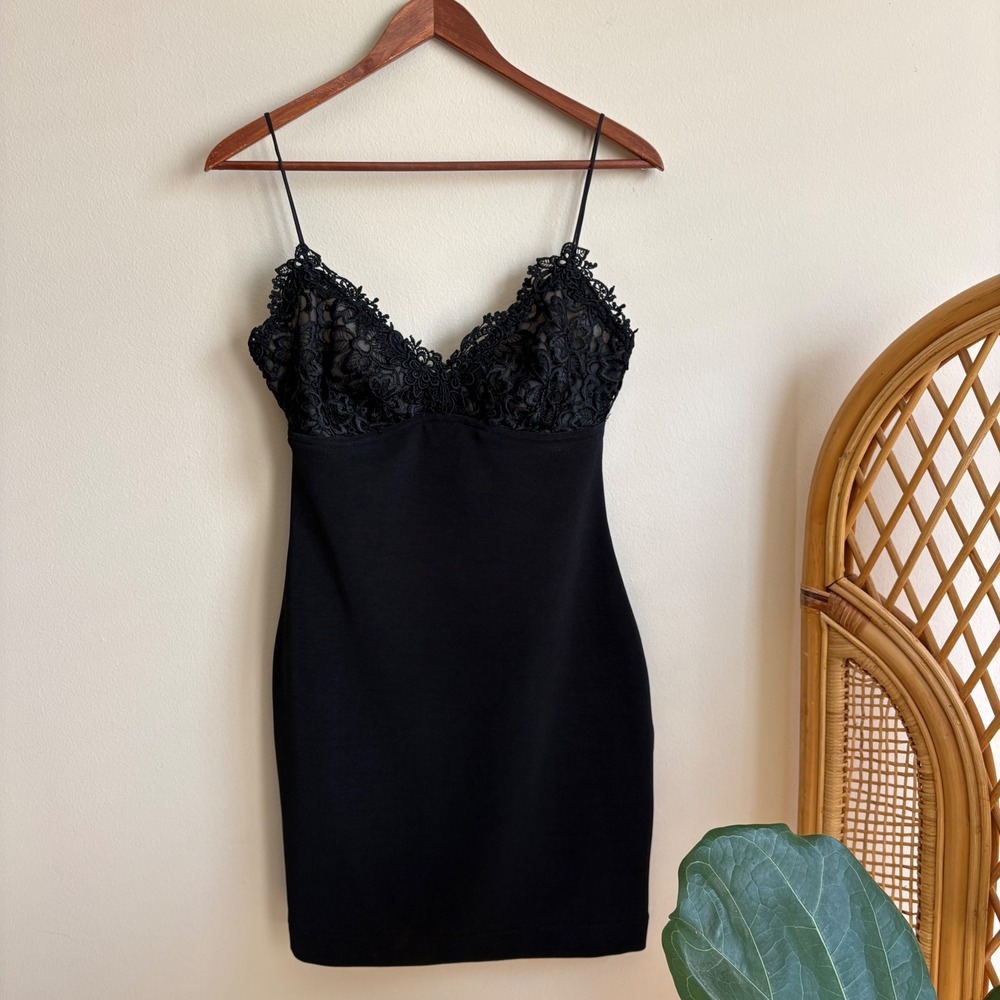 Vintage 1990's Tadashi Shoji Womens Black Rayon Blend Elegant Cocktail Dress